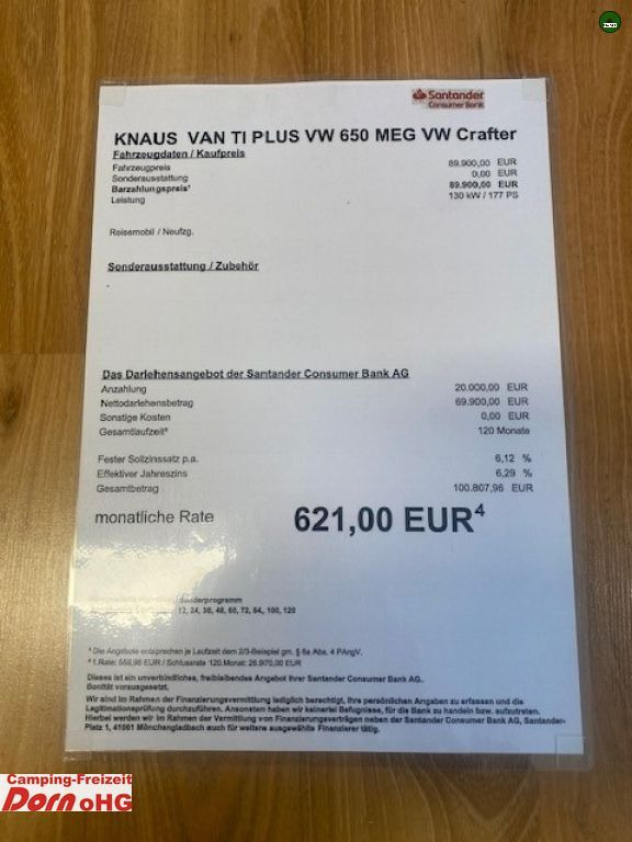 Knaus Van TI Plus 650 MEG Platinum Selection Mit Zusat  lizing Knaus Van TI Plus 650 MEG Platinum Selection Mit Zusat: slika 5