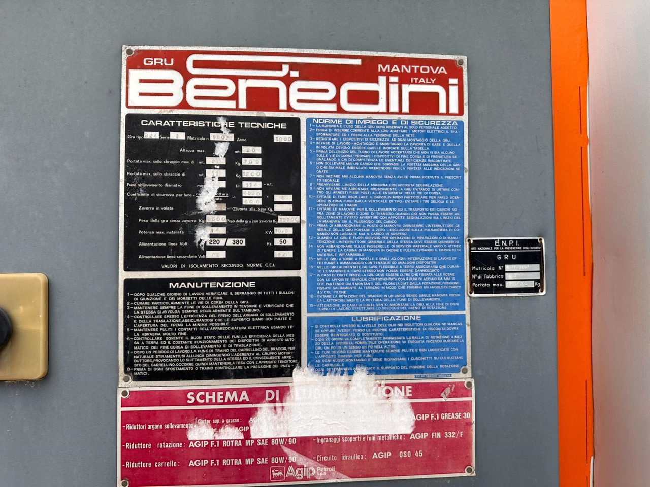 Stolpni žerjav BENDINI B24: slika 6