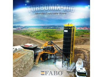 Nov Betonarna FABO TURBOMIX-100 Mobile Concrete Batching Plant: slika 1