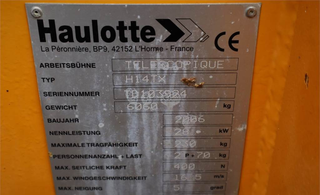 Haulotte H14TX Diesel, 4x4 Drive, 14,07m Working Height, 10  lizing Haulotte H14TX Diesel, 4x4 Drive, 14,07m Working Height, 10: slika 6