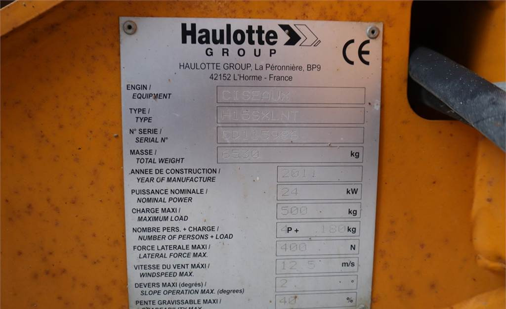 Škarjasta dvižna ploščad Haulotte H15SXL Diesel, 4x4 Drive, 15m Working Height, 500k: slika 6