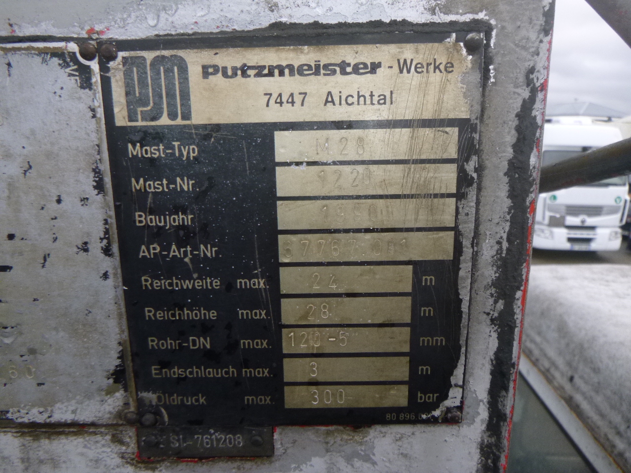 Črpalka za beton Mercedes 1922 4x2 Putzmeister concrete pump: slika 6