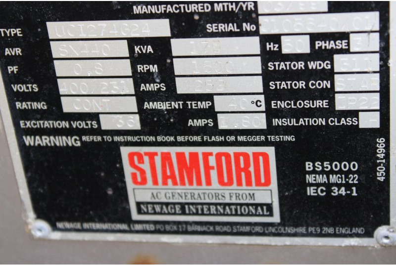 Generator Stamford 3300 DAF ENGINE + 175KVA GEN: slika 8