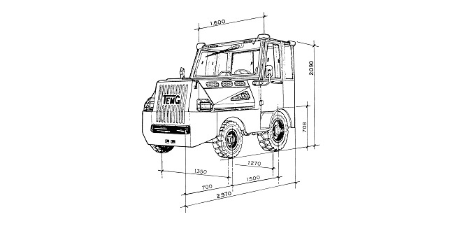 Traktor za prevoz prtljage TEMG TRACTOR/DIESEL TG5000: slika 2