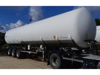 Polprikolica cisterna Burg Gas trailer 54500 liters (27 ton) 3 assen Gas, LPG, GPL, GAZ, Propane, Butane ID 3.129.  Tankcode P25BN with counter: slika 1