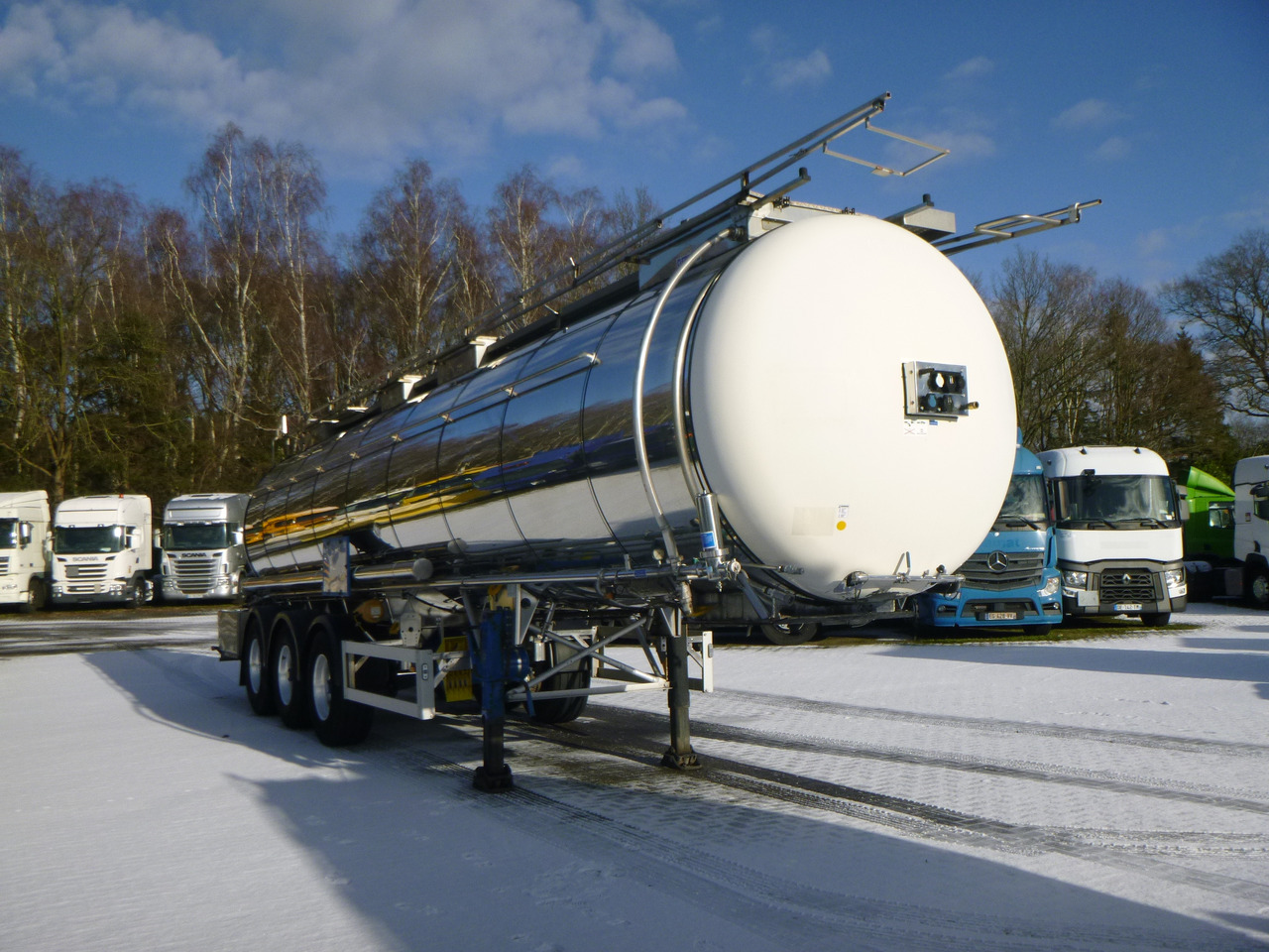 Polprikolica cisterna za transport kemikalij Feldbinder Chemical tank inox L4BH 30 m3 / 1 comp + pump: slika 2