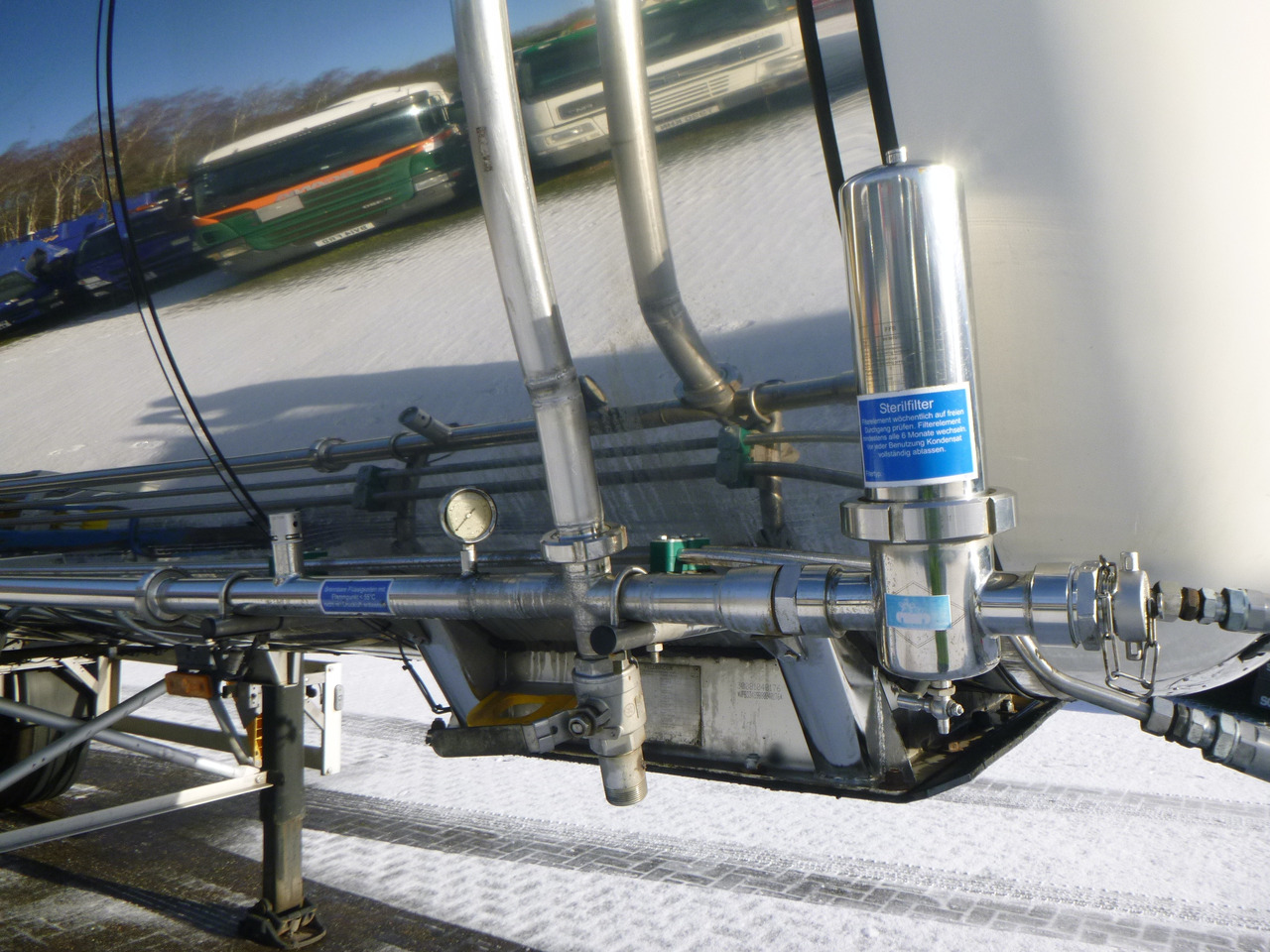 Polprikolica cisterna za transport kemikalij Feldbinder Chemical tank inox L4BH 30 m3 / 1 comp + pump: slika 15