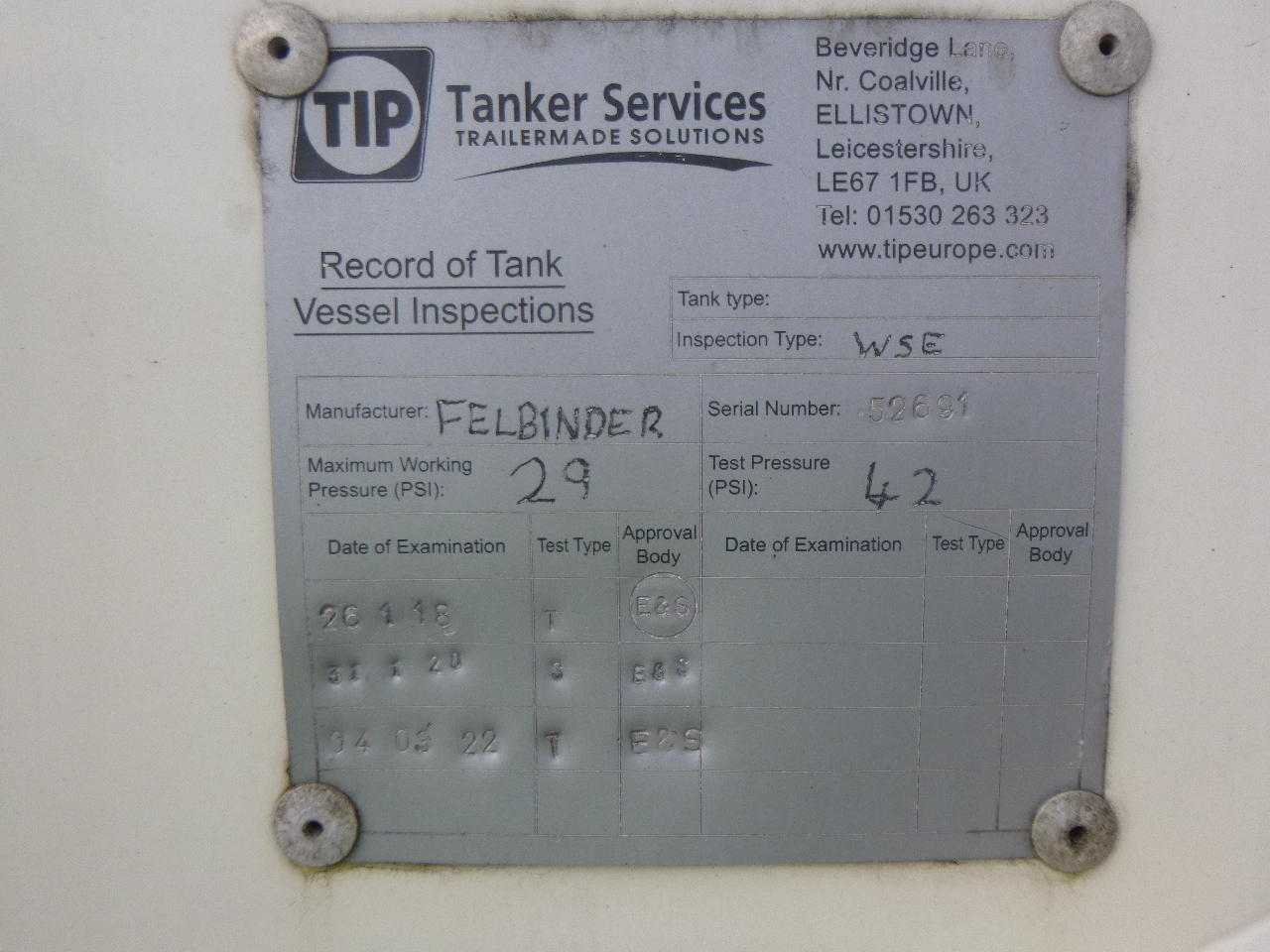 Polprikolica cisterna za transport moke Feldbinder Powder tank alu 40 m3 / 1 comp: slika 34