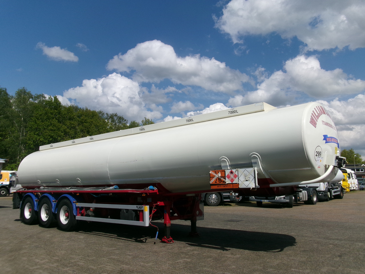 Polprikolica cisterna za transport goriva L.A.G. Fuel tank alu 44.4 m3 / 6 comp + pump: slika 2