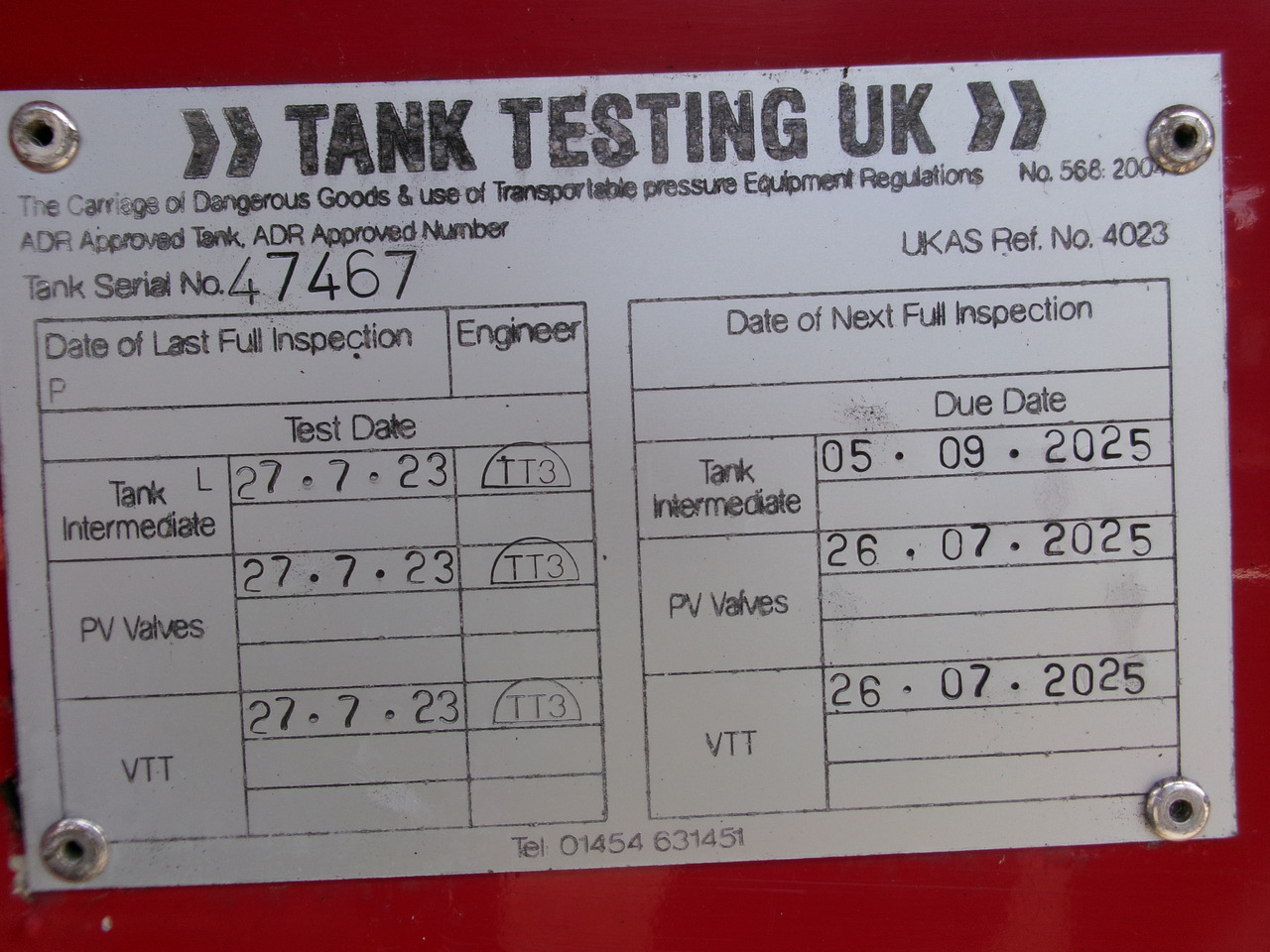 Polprikolica cisterna za transport goriva L.A.G. Fuel tank alu 44.4 m3 / 6 comp + pump: slika 23