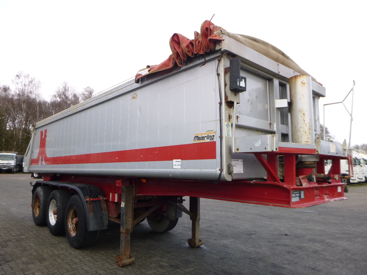 Kiper polprikolica Meierling Tipper trailer alu 21 m3 + tarpaulin: slika 2