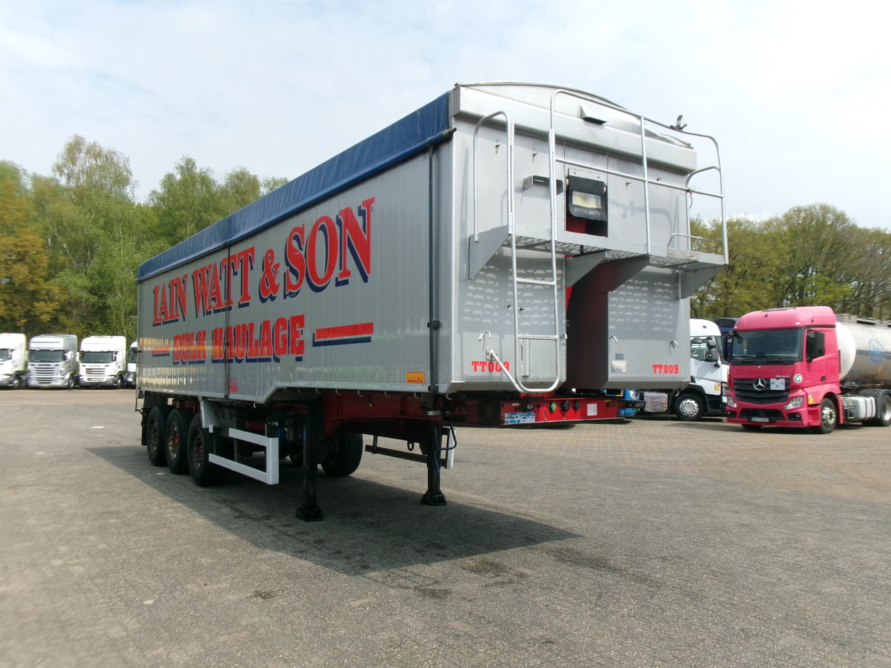 Kiper polprikolica Montracon Tipper trailer alu 55 m3 + tarpaulin: slika 2