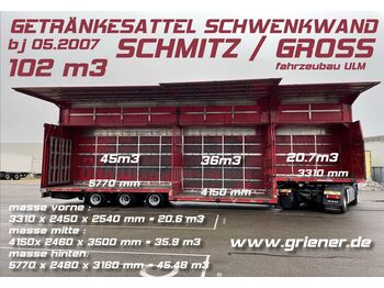 Polprikolica za prevoz pijač Schmitz Cargobull JUMBO /GETRÄNKE SCHWENKWAND BPW 102 M3 !!!!!!!!!: slika 1