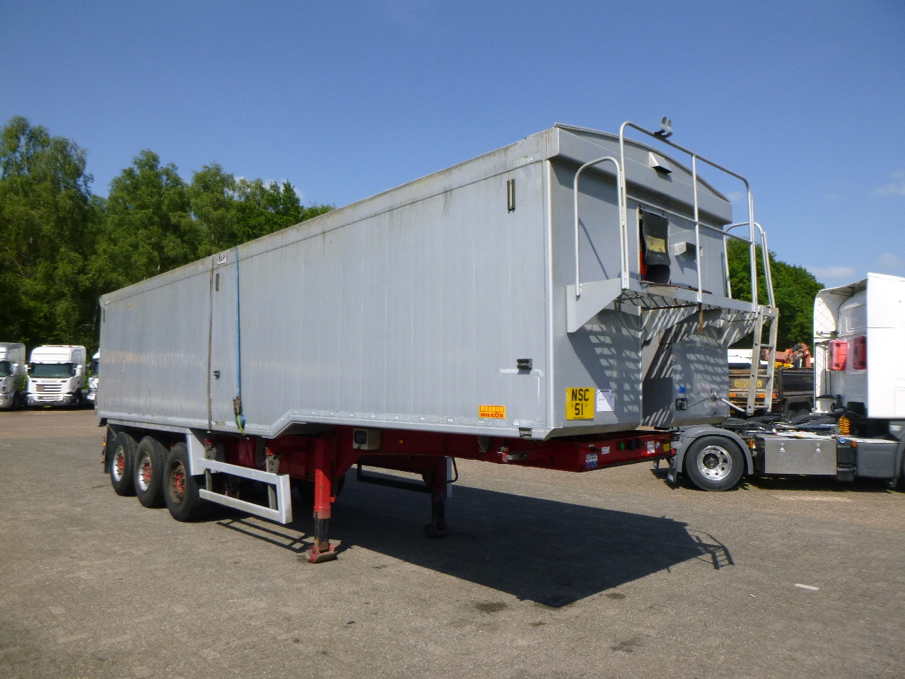 Kiper polprikolica Wilcox Tipper trailer alu 55 m3 + tarpaulin: slika 2