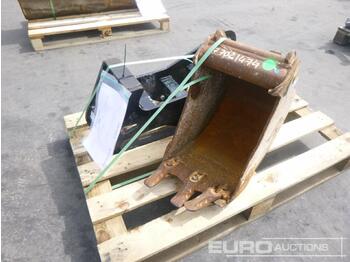  12" Digging Bucket + Loading Hook, ARDEN to suit 2-4 Ton Excavator - Žlica