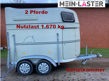 Prikolica za prevoz živine Böckmann Master Duo 2 Pferde/Sattelkammer NL1,67t 100km/h: slika 1