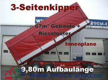KEMPF 3-Seiten Getreidekipper 67m³   9.80m Aufbaulänge - Kiper prikolica