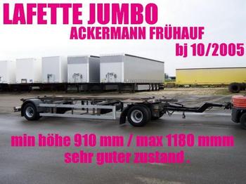 Ackermann LAFETTE JUMBO 910 - 1180 mm zwillingsbereift 2 x - Kontejnerska prikolica/ Prikolica z zamenljivim tovoriščem