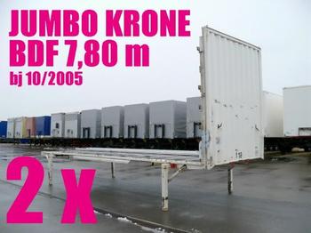 Krone WECHSELBRÜCKE PLATEAU JUMBO 7,80 2 x - Plato/ Tovorna prikolica