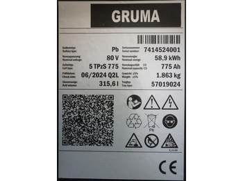 Akumulator GRUMA 80 Volt 5 PzS 775 Ah: slika 5