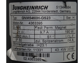 Motor za Oprema za rokovanje z materiali Jungheinrich 51344884 Steering motor 24V type GNM5460H-GS23 sn 4363395: slika 2