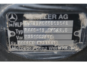 Zadnja os za Tovornjak Mercedes-Benz R440-13A/C22.5 41/15: slika 3
