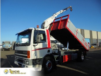 Tovornjak prekucnik, Tovornjak z dvigalom DAF 75.240 ATI + Manual + Kennis 11000 Crane + Kipper: slika 1