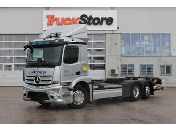 Kontejnerski tovornjak/ Tovornjak z zamenljivim tovoriščem Mercedes-Benz eActros 300 L BDF Distronic Spur-Ass Totwinkel