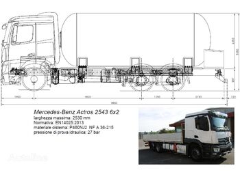 Tovornjak cisterna za transport plina MERCEDES-BENZ Actros 25.43: slika 1