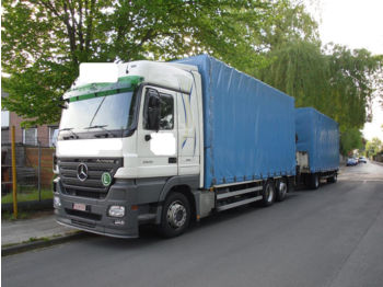 Tovornjak s ponjavo, Tovornjak z dvigalom Mercedes-Benz 2541 + Kran + Edscha + 3 Pedale + Anhänger + Eu5: slika 1