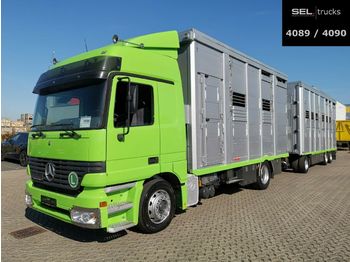 Tovornjak za prevoz živine Mercedes-Benz Actros 18.430 / Hubdach / 3 Stock / mit Trailer: slika 1