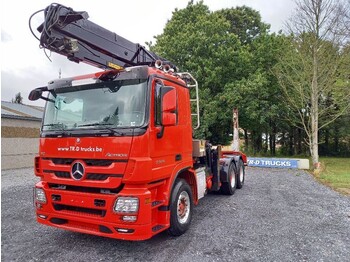 Tovornjak za prevoz lesa, Tovornjak z dvigalom Mercedes-Benz Actros 3360 GRUMIER-steel suspension-alcoa: slika 1