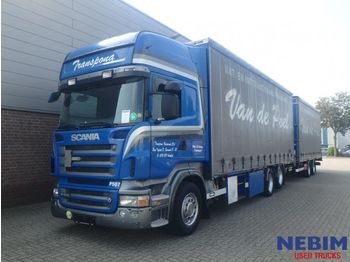 Tovornjak s ponjavo Scania R500 V8 Euro 5 Retarder + Trailer: slika 1