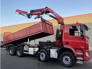 Tovornjak prekucnik DAF CF440 8x4 Kipper , HMF3220K5 + Fly-jib Zware Kraan verklaring