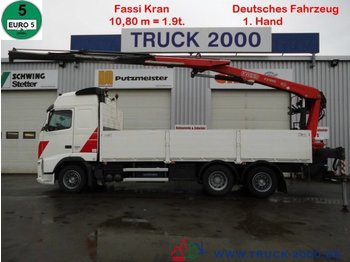 Tovornjak s kesonom, Tovornjak z dvigalom Volvo FH13-420 Fassi 22T/M 11m=2t.1.Hand Deutscher LKW: slika 1