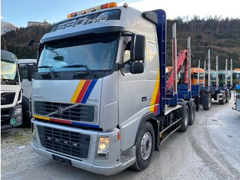 Tovornjak za prevoz lesa, Tovornjak z dvigalom Volvo FH 16 -580  6x4 mit Kran und Anhänger: slika 1