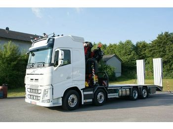 Nov Tovornjak avtotransporter, Tovornjak z dvigalom Volvo FH 540 mit Fassi Ladekran 395 Baumaschinentransp: slika 1