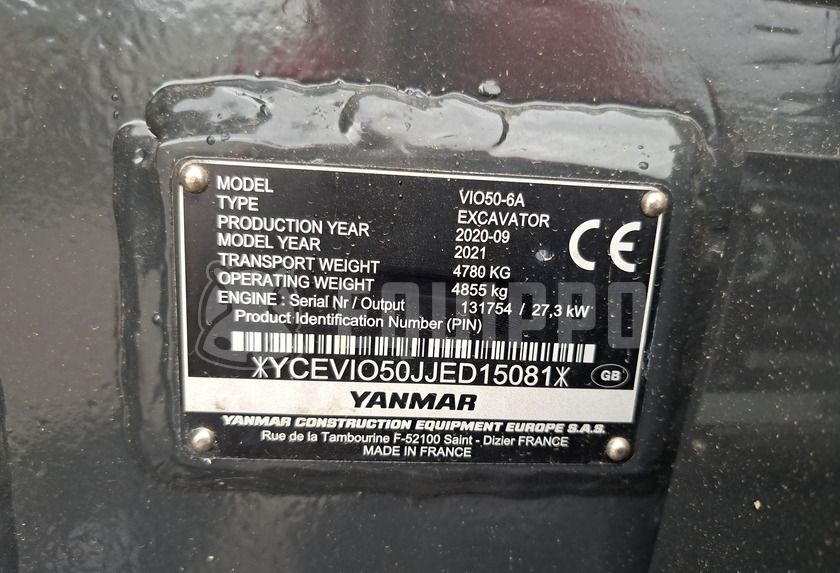 Yanmar VIO50-6A Mini Excavator < 7t - Mini bager: slika 5