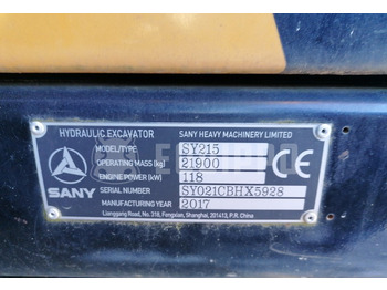 Sany SY215C OilQuick Tracked Excavator - Bager goseničar: slika 2
