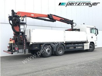 Tovornjak s kesonom, Tovornjak z dvigalom MAN TGS 26.440 FL 6x2 Palfinger PK 21001 L Steinzange, EU 6, Lenkachse: slika 4