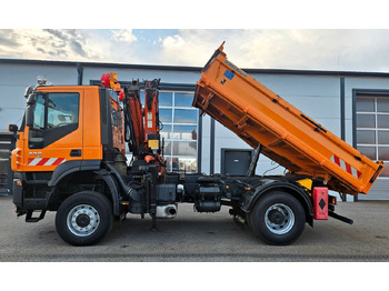 Tovornjak prekucnik, Tovornjak z dvigalom Iveco Trakker 190T33 4x4 Euro5 Kran Atlas Funk: slika 2