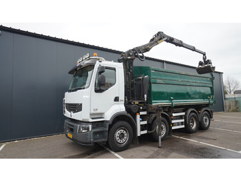 Tovornjak z dvigalom Renault PREMIUM 380 DXI 8X2/6 2 SIDE TIPPER WITH PLFINGER Q 170 Z CRANE.278.200KM: slika 3