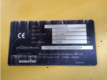 Bager goseničar Komatsu PC800LC-8: slika 5 Bager goseničar Komatsu PC800LC-8: slika 5