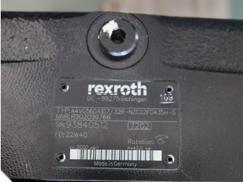 Nov Hidravlična črpalka za Gradbeni stroj REXROTH A4VG56DA1D7/32R-NZC02F043SH-S: slika 4