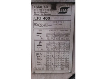 Varilna oprema ESAB AB LTG 400: slika 3 Varilna oprema ESAB AB LTG 400: slika 3