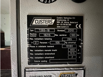 Dvižna ploščad montirana na tovornjak custers T265-18: slika 4 Dvižna ploščad montirana na tovornjak custers T265-18: slika 4