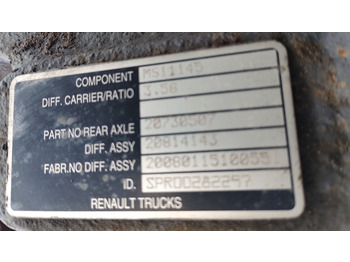 Diferencialni menjalnik RENAULT Midlum