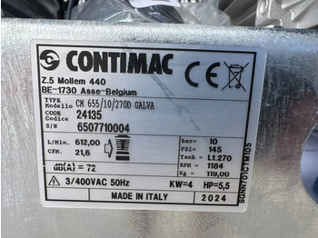 Nov Zračni kompresor Contimac CM 655 / 10 / 270D Galva 4 kW 650 L / min 10 Bar  Zuigercompressor t.b.v Agri Gegalvaniseerd: slika 4