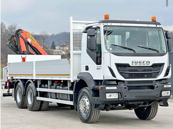 Tovornjak s kesonom, Tovornjak z dvigalom Iveco TRAKKER 360 * PRITSCHE 6,80* PK 16002 B+FUNK*6x4: slika 3