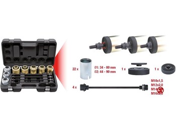 Nov Avtomobilsko orodje Diversen Druk en trekbussenset 29 dlg: slika 2 Nov Avtomobilsko orodje Diversen Druk en trekbussenset 29 dlg: slika 2